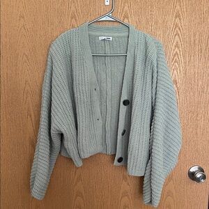 Fashion Nova Textured Cardigan - Light Green
